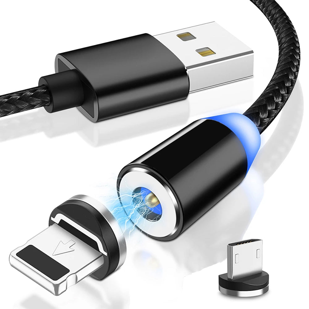 Magnetic Lightning Braided Cable w/ Micro USB adapter